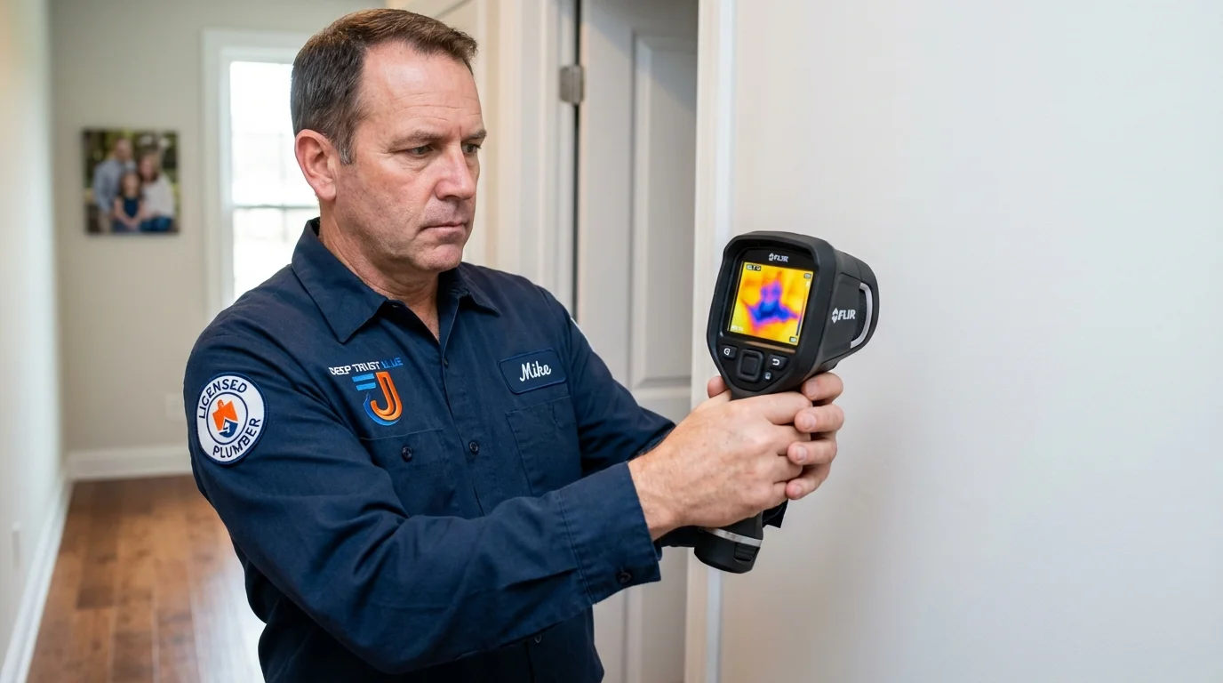 Thermal imaging leak detection by Johns Plumbing LLC in Cedar Grove